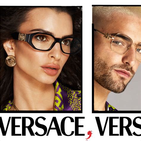 versace glasses tinted lense|clear Versace glasses on face.